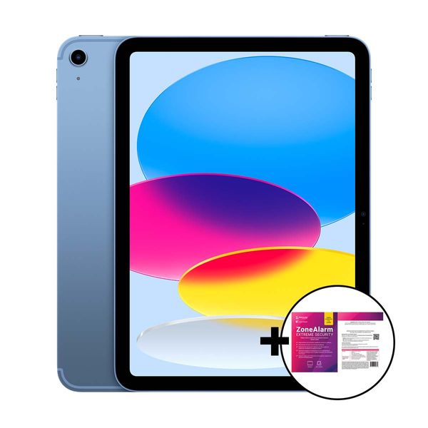 Apple iPad A16 4GB/128GB 5G Blue &amp ZoneAlarm Extreme Security Tablet