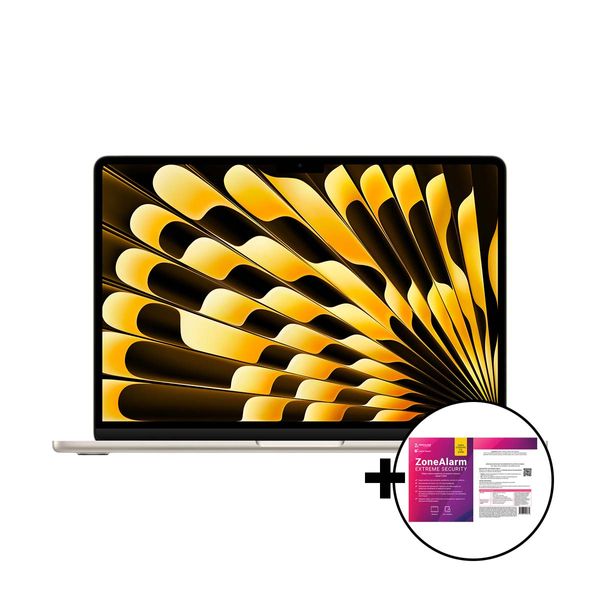 Apple MacBook Air 13&quot M4 8-Core/16GB/256GB/10-Core GPU Starlight &amp ZoneAlarm Extreme Security Laptop