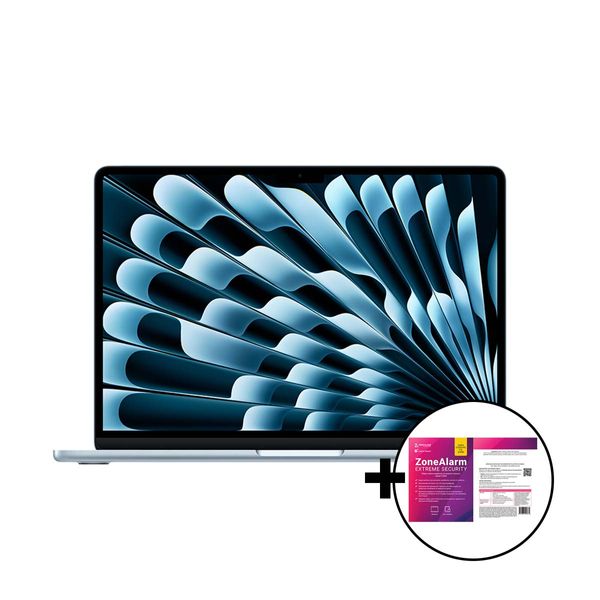 Apple MacBook Air 13&quot M4 10-Core/16GB/512GB/10-Core GPU Sky Blue &amp ZoneAlarm Extreme Security Laptop