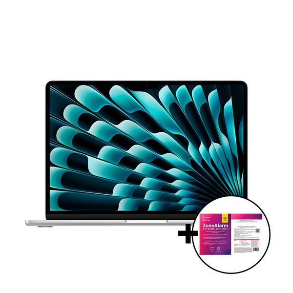Apple MacBook Air 13&quot M4 10-Core/16GB/512GB/10-Core GPU Silver &amp ZoneAlarm Extreme Security Laptop