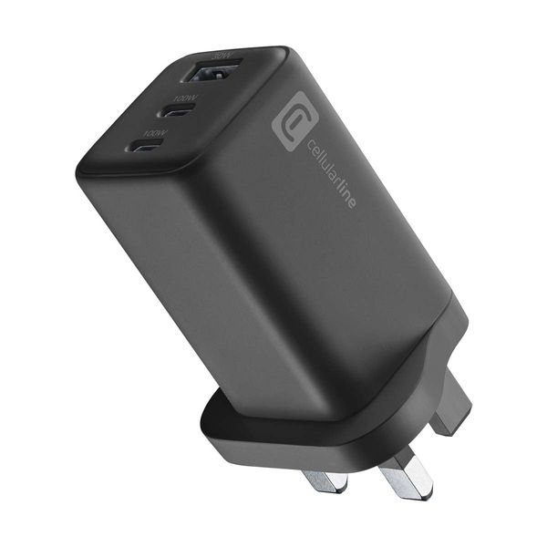 Cellular Line Triple 100Watt UK Black Φορτιστής