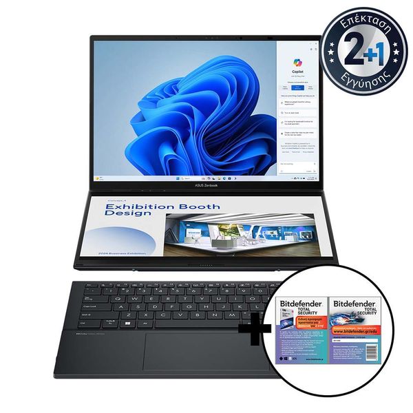 Asus Zenbook Duo UX8406CA-OLED-PZ067X U7-255H/32GB/1TB &amp Bitdefender Total Security Laptop