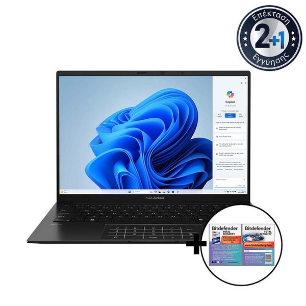 Asus Zenbook 14 UM3406KA-OLED-PP157W R7-8840HS/32GB/1TB &amp Bitdefender Total Security Laptop