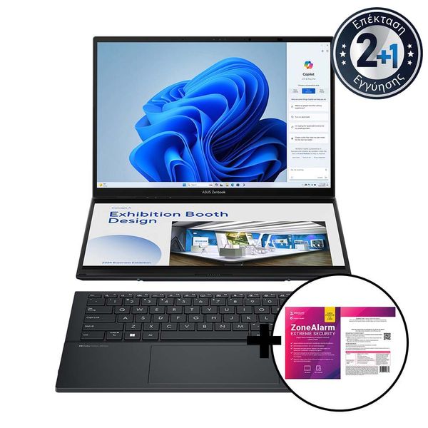 Asus Zenbook Duo UX8406CA-OLED-PZ067X U7-255H/32GB/1TB &amp ZoneAlarm Extreme Security Laptop