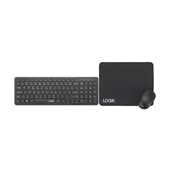Logik LWLCSBK24K 3 in 1 Mousepad Black