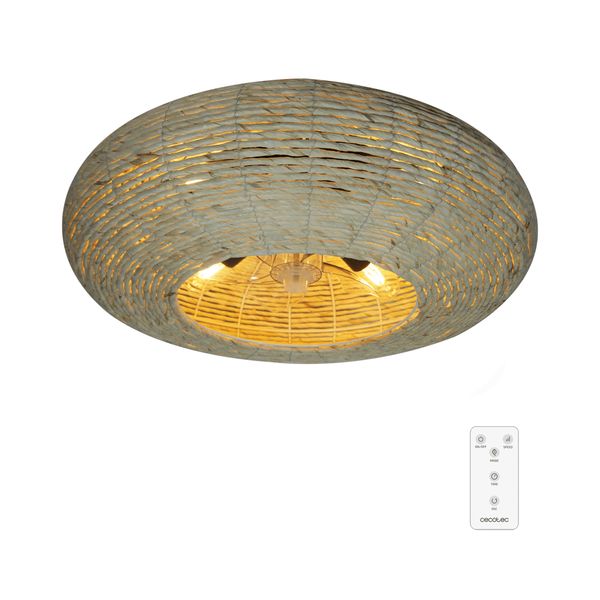 Cecotec Lampaero 600 Natural Wicker Ανεμιστήρας Οροφής