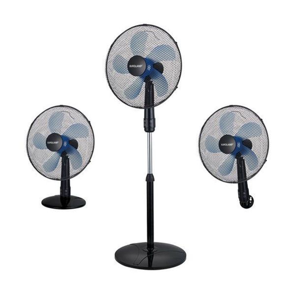 Eurolamp 300-20011 Black Ανεμιστήρας Δαπέδου