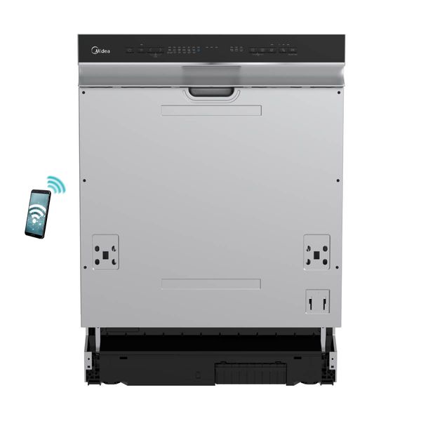 Midea MDWES1433DB-W 60cm Ημιεντοιχιζόμενο Πλυντήριο Πιάτων