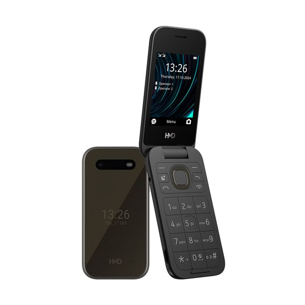 HMD 2660 Flip 4G (2025) Dual Sim Black Κινητό Τηλέφωνο