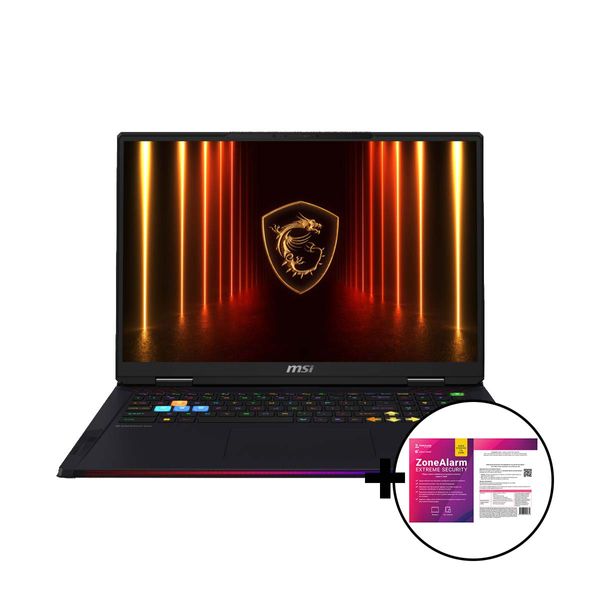 MSI RAIDER 18 HX AI A2XWIG-210GR 4K Mini LED Intel Core Ultra 9 285HX/64GB/4TB/RTX 5080 16GB &amp ZoneAlarm Extreme Security Lap