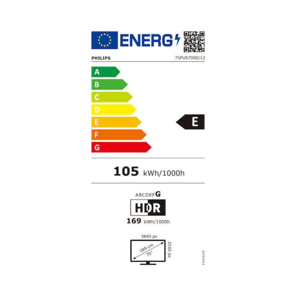 Philips LED 75PUS7000 75'' Τηλεόραση Smart 4K