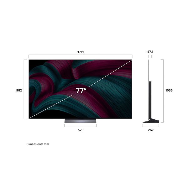 LG OLED evo C5 77C55 77" AI TV Τηλεόραση Smart 4K