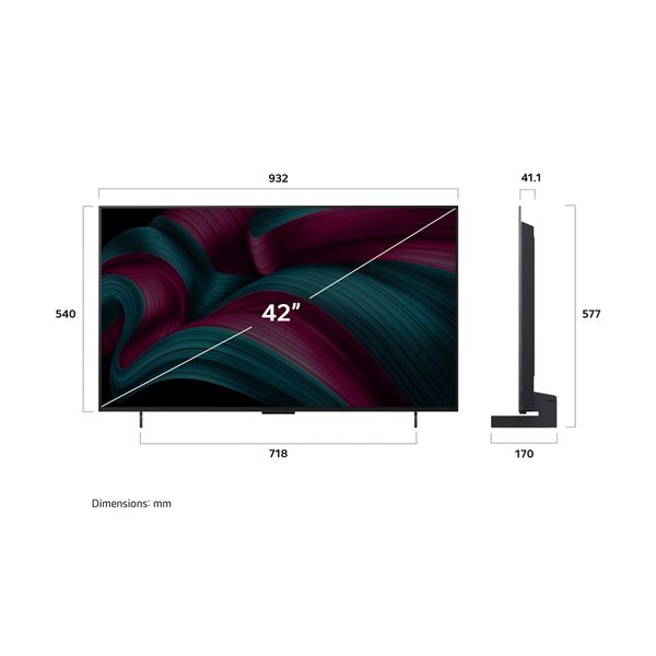 LG OLED evo C5 42C55 42" AI TV Τηλεόραση Smart 4K