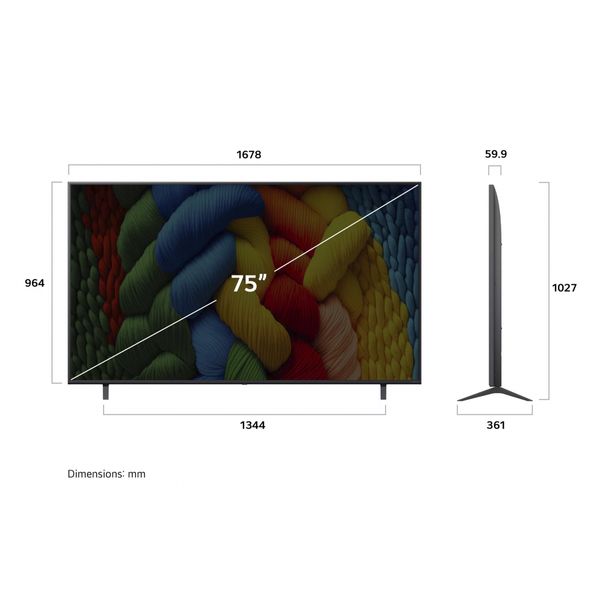 LG NanoCell 75NANO81A6A 75" AI Τηλεόραση Smart 4K