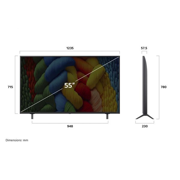 LG NanoCell 55NANO81A6A 55" AI Τηλεόραση Smart 4K