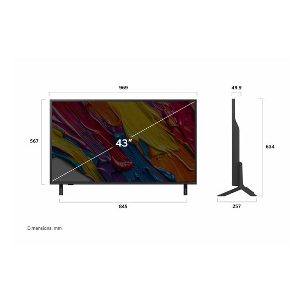 LG QNED 43QNED82A6B 43" AI TV Τηλεόραση Smart 4K