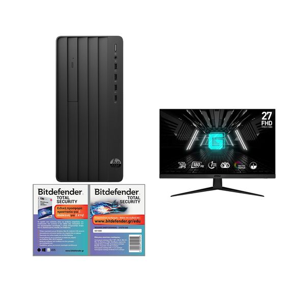 HP Pro Tower 290 G9 i5/16GB/512GB & MSI G2712F 27" Rapid IPS FHD 180Hz & Bitdefender Total Security