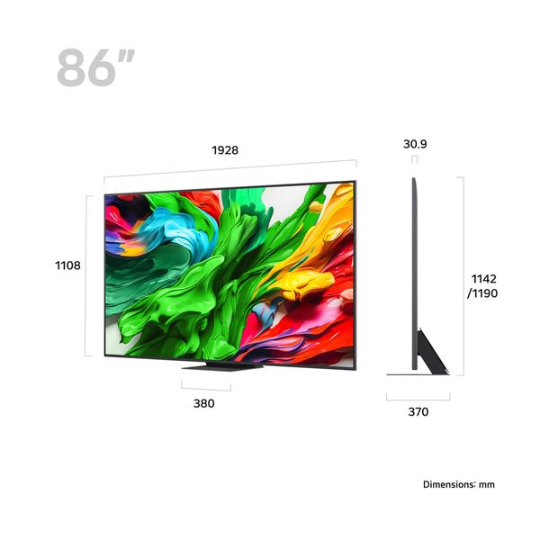LG QNED evo 86QNED86A6A 86" AI TV Τηλεόραση Smart 4K Mini LED