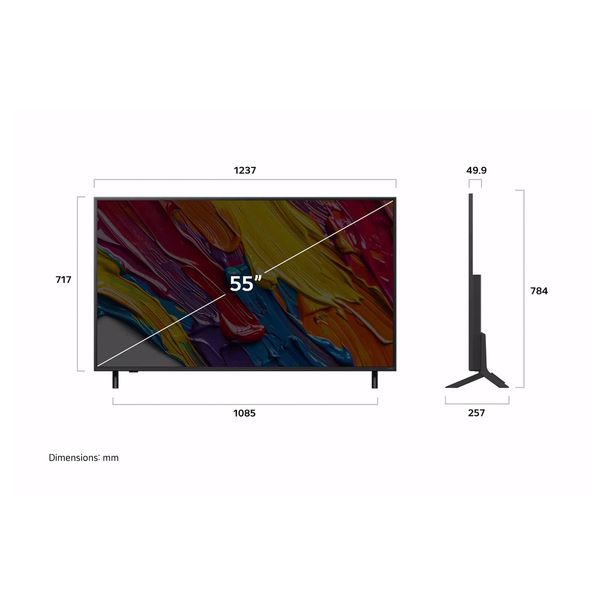 LG QNED 55QNED82A6B 55" AI TV Τηλεόραση Smart 4K