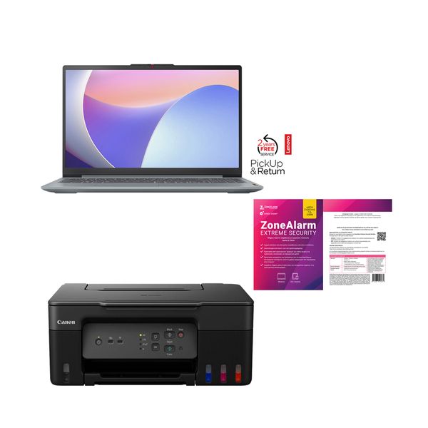 Lenovo IdeadPad Slim 3 15IAH8 i5-12450H/16GB/512GB &amp Canon Megatank G3430 &amp ZoneAlarm Extreme Security Laptop