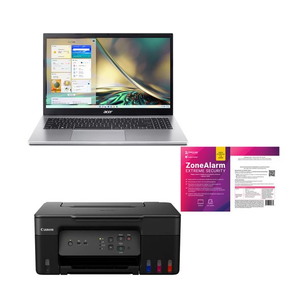 Acer A315 i5-1235U/16GB/1TB &amp Canon Megatank G3430 &amp ZoneAlarm Extreme Security Laptop