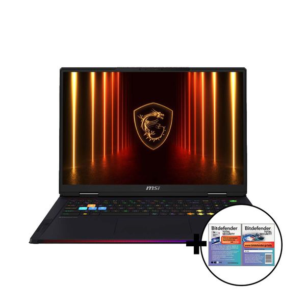 MSI Raider A18 HX A9WIG-066GR 4K Mini LED AMD Ryzen 9 9955HX3D/64GB/2TB/RTX 5080 16GB &amp Bitdefender Total Security Laptop