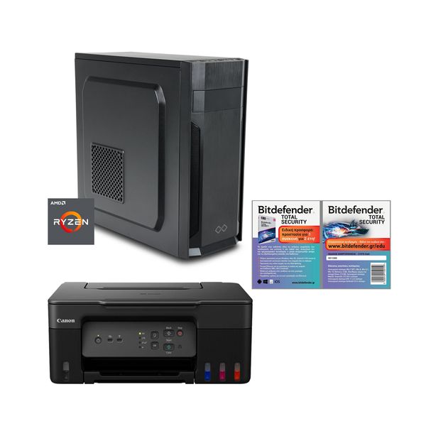 Infinity Gear Alpha R5 Max Rev.B2 &amp Canon Megatank G3430 &amp Bitdefender Total Security Desktop PC
