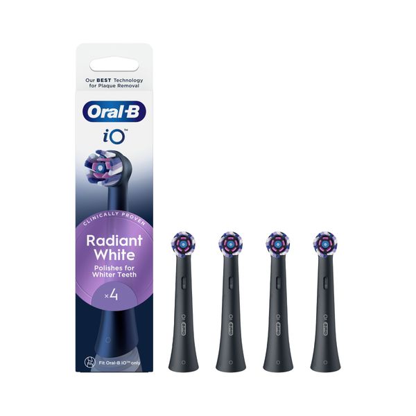 Oral-B Radiant White 4τμχ Black Κεφαλές Οδοντόβουρτσας