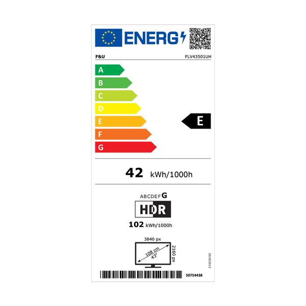 F&U LED FLV43501UH 43" Τηλεόραση Smart 4K