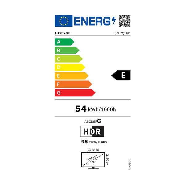 Hisense QLED 50E7Q 50" Τηλεόραση Smart 4K