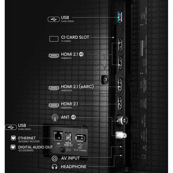 Hisense Mini-LED 55U7Q 55'' Τηλεόραση Smart 4K
