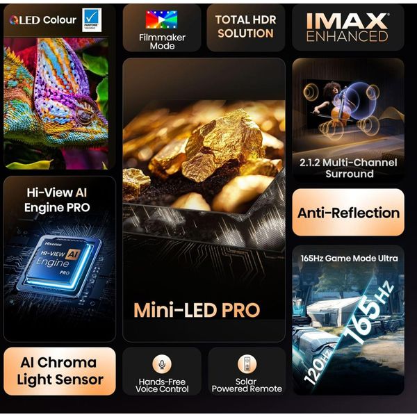 Hisense Mini-LED 65U7Q Pro 65'' Τηλεόραση Smart 4K
