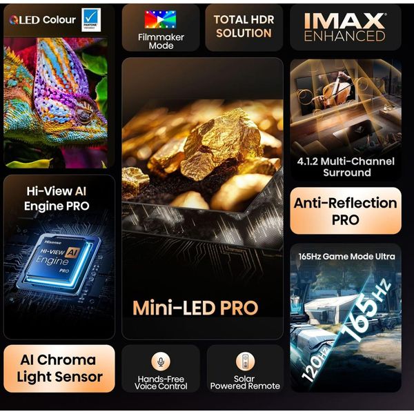 Hisense Mini-LED 55U8Q 55'' Τηλεόραση Smart 4K