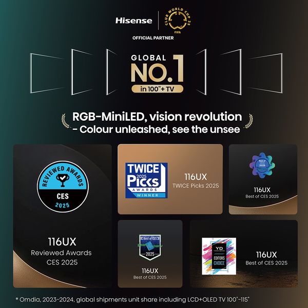 Hisense RGB-MiniLED 116UXQ 116" Τηλεόραση Smart 4K