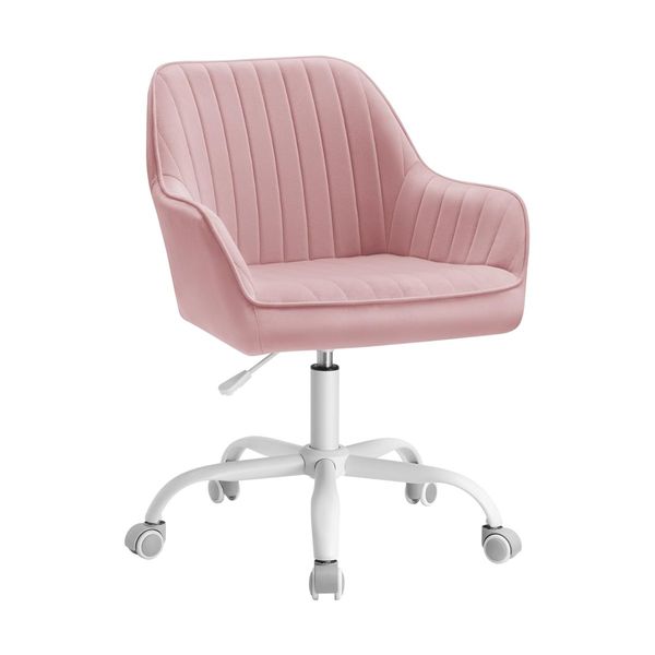 Songmics OBG012R01 Velvet Pink Καρέκλα Γραφείου