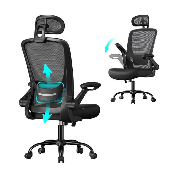 Songmics OBN047B01 Black Καρέκλα Γραφείου