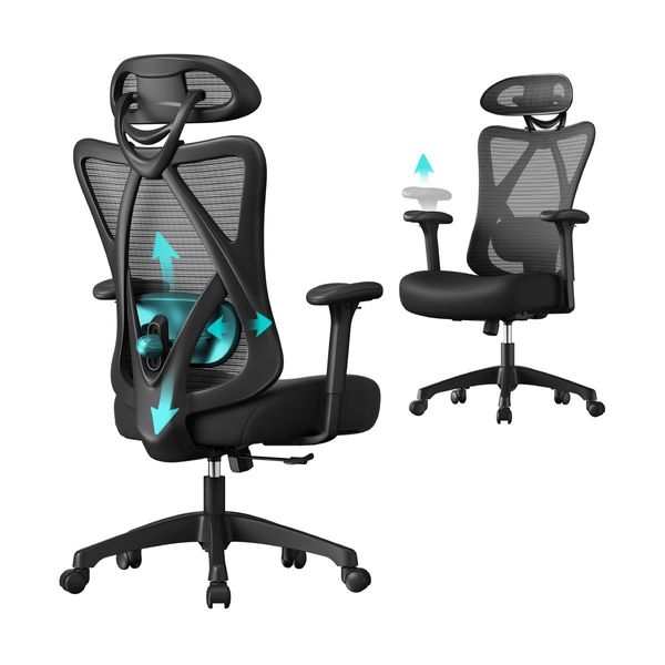 Songmics OBN063B01 Black Καρέκλα Γραφείου