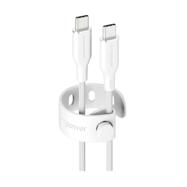 Empower by PanzerGlass USB-C to USB-C 2m White Καλώδιο
