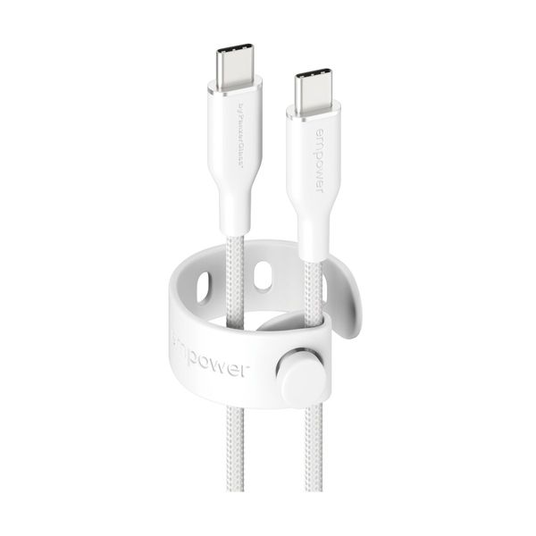 Empower by PanzerGlass USB-C to USB-C 60W 1.2m White Καλώδιο