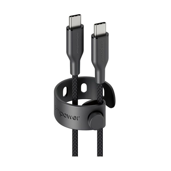 Empower by PanzerGlass USB-C to USB-C 60W 2m Black Καλώδιο