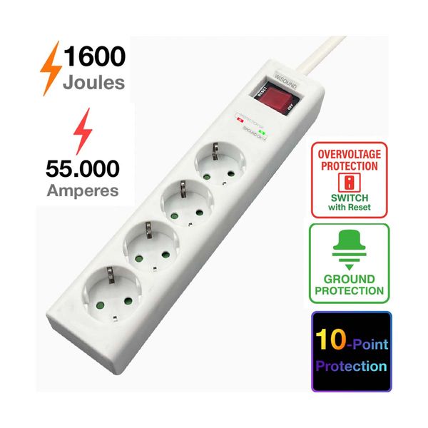 WiSound SP1600-4R 4 Θέσεων Πολύμπριζο ασφαλείας