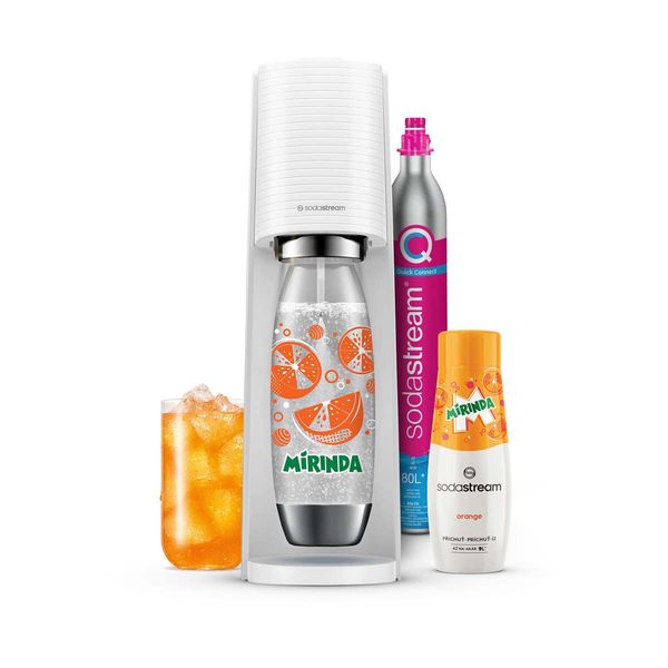 Sodastream Terra White Megapack Mirinda Συσκευή Παρασκευής Ανθρακούχου Νερού