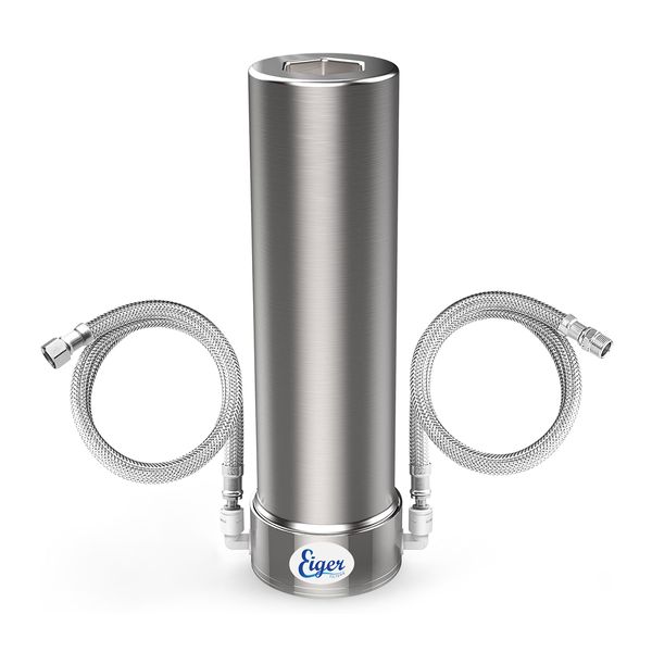 Eiger Ανοξείδωτη Μονή Συσκευή Φίλτρου Νερού Κάτω Πάγκου με Φίλτρο 5 Σταδίων 0.5μm