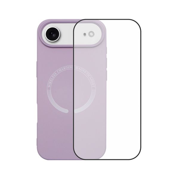 Redshield iPhone 17 Air MagSafe Silicone Case & Full Face Glass Purple Set Θήκη Κινητού & Προστατευτικό Οθόνης