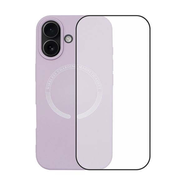 Redshield iPhone 17 Magsafe Silicone Case & Full Face Glass Purple Θήκη Κινητού & Προστατευτικό Οθόνης