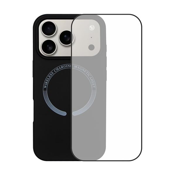 Redshield iPhone 17 Pro Magsafe Silicone Case & Full Face Glass Black Θήκη Κινητού & Προστατευτικό Οθόνης