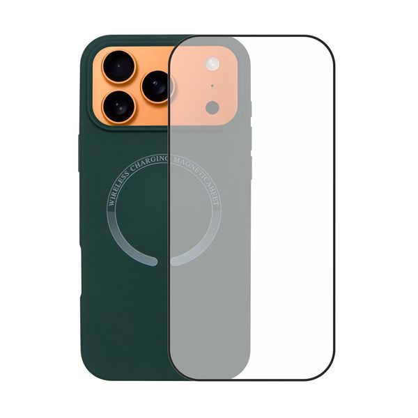 Redshield iPhone 17 Pro Max Magsafe Silicone Case & Full Face Glass Green Θήκη Κινητού & Προστατευτικό Οθόνης