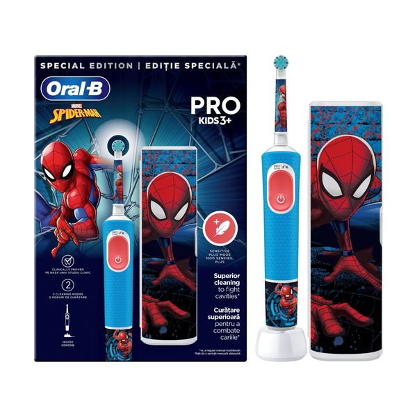 Oral-B Vitality Pro Spider-Man Ηλεκτρική Παιδική Οδοντόβουρτσα