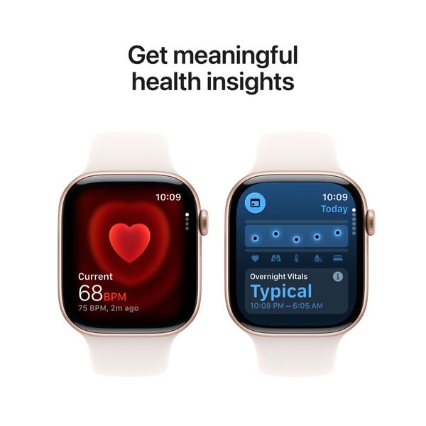 Apple Watch Series 11 GPS 42mm Rose Gold Aluminium Case με Light Blush Sport Band - S/M SmartWatch