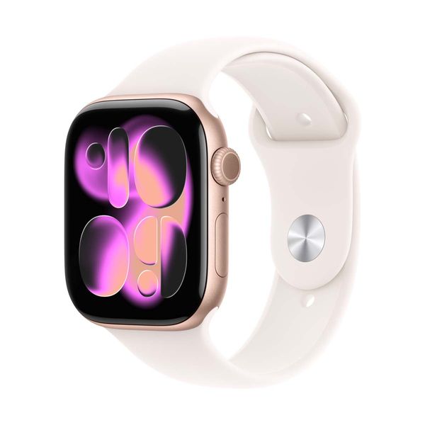 Apple Watch Series 11 GPS 42mm Rose Gold Aluminium Case με Light Blush Sport Band - S/M SmartWatch